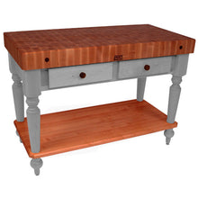 Load image into Gallery viewer, John Boos Rustica Cherry – 4&quot; End-Grain Work Table with Drawers - Kitchen Furniture Company