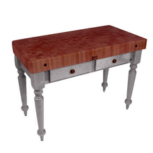 Load image into Gallery viewer, John Boos Rustica Cherry – 4&quot; End-Grain Work Table with Drawers - Kitchen Furniture Company