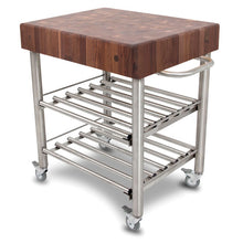 Load image into Gallery viewer, John Boos Cucina D’Amico Wine Cart – 5&quot; End-Grain Top