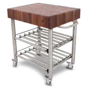 John Boos Cucina D’Amico Wine Cart – 5" End-Grain Top