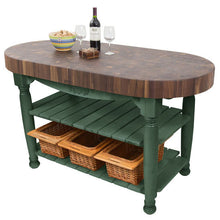 Load image into Gallery viewer, John Boos Harvest Table – 4&quot; End-Grain Maple or Walnut Butcher Block Island