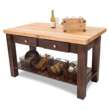 Load image into Gallery viewer, John Boos Grazzi Table – 2.25&quot; Edge-Grain Maple Drop-Leaf Work Table