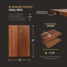Load image into Gallery viewer, John Boos WAL-R Series Walnut Reversible Cutting Boards - Premium Quality, Multiple Sizes