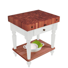 Load image into Gallery viewer, John Boos Rustica Cherry – 4&quot; End-Grain Work Table with Drawers - Kitchen Furniture Company