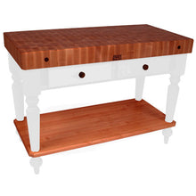 Load image into Gallery viewer, John Boos Rustica Cherry – 4&quot; End-Grain Work Table with Drawers - Kitchen Furniture Company