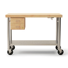 Load image into Gallery viewer, John Boos Cucina Magnifico – Maple Kitchen Cart with Drawers &amp; Power Strip