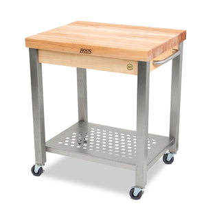 John Boos Cucina Technica – 2.25" Edge-Grain Maple Prep Cart