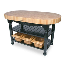 Load image into Gallery viewer, John Boos Harvest Table – 4&quot; End-Grain Maple or Walnut Butcher Block Island