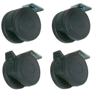 John Boos CAS-RN Casters – 3″ Black Locking Wheels for Butcher Block Islands