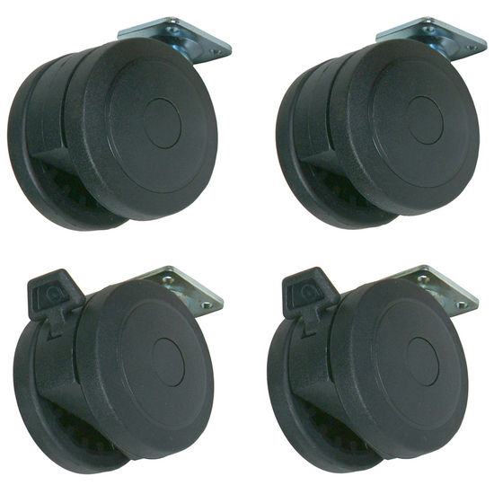 John Boos CAS-RN Casters – 3″ Black Locking Wheels for Butcher Block Islands