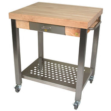 Load image into Gallery viewer, John Boos Cucina Technica – 2.25&quot; Edge-Grain Maple Prep Cart