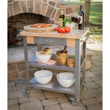 Load image into Gallery viewer, John Boos Cucina Elegante – Maple Kitchen Cart with Drop Leaves &amp; Storage