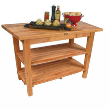 Load image into Gallery viewer, John Boos Classic Country Work Table – Blended Oak Butcher Block Island
