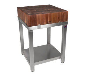 John Boos Cucina Laforza – 6" End-Grain Kitchen Cart in Maple, Cherry, or Walnut