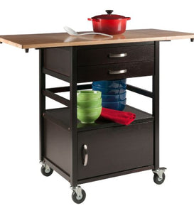 Bellini Kitchen Cart Coffee Natural - Winsome - Kitchen Furniture Company