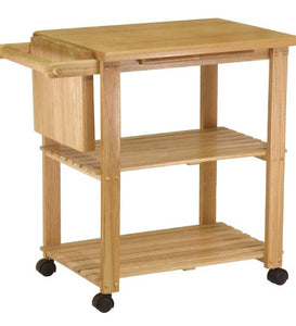 Mobile Kitchen Cart With Knife Block and Pullout Cutting Board - Kitchen Furniture Company