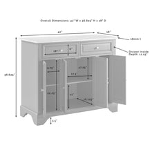 Load image into Gallery viewer, Gray Kitchen Island with Double Door Storage Solid Top KF30043BGY - Kitchen Furniture Company