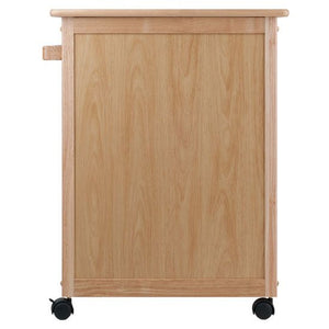 Mobile Kitchen Storage Cart w/ Natural Finish - Kitchen Furniture Company