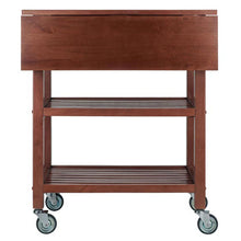 Load image into Gallery viewer, Mobile Kitchen Cart with Drop Leaf Walnut - Kitchen Furniture Company