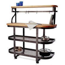 Load image into Gallery viewer, Handcrafted Gourmet Island Hammered Steel Kitchen Island - Kitchen Furniture Company