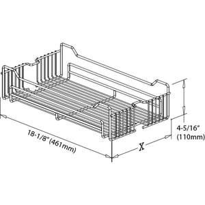 12" Wide x 86" High Chrome Wire Pantry Pullout with Swingout Feature - Kitchen Island Company