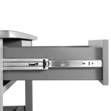 Load image into Gallery viewer, Gray Chloe Stainless Steel Top Kitchen Island/Cart - 37&quot;H x 42&quot;W x 20&quot;D - Kitchen Furniture Company