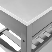 Load image into Gallery viewer, Gray Chloe Stainless Steel Top Kitchen Island/Cart - 37&quot;H x 42&quot;W x 20&quot;D - Kitchen Furniture Company