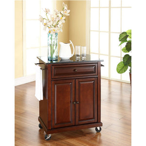 Crosley Furniture Cuisine Kitchen Island with Solid Black Granite Top - Kitchen Furniture Company