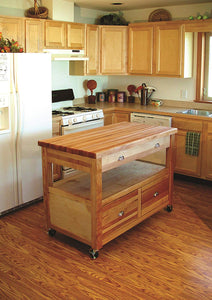 Kitchen Workstation Open Storage Butcher Block by Catskill 1426 - Kitchen Furniture Company