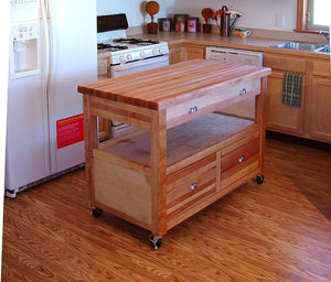 Kitchen Workstation Open Storage Butcher Block by Catskill 1426 - Kitchen Furniture Company