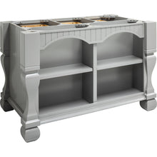 Load image into Gallery viewer, Gray 54&quot; Kitchen Island with Hard Maple Edge Grain Butcher Block Top - Kitchen Island Company