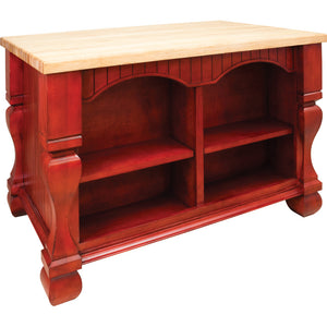Jeffrey Alexander 54" Kitchen Island with Hard Maple Edge Grain Butcher Block Top - Kitchen Island Company