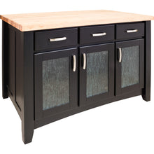 Load image into Gallery viewer, Contemporary Kitchen Island with Hard Maple Edge Grain Butcher Block Top - Kitchen Island Company