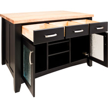 Load image into Gallery viewer, Contemporary Kitchen Island with Hard Maple Edge Grain Butcher Block Top - Kitchen Island Company