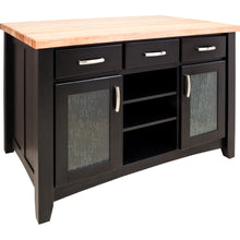Load image into Gallery viewer, Contemporary Kitchen Island with Hard Maple Edge Grain Butcher Block Top - Kitchen Island Company