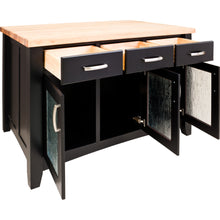 Load image into Gallery viewer, Contemporary Kitchen Island with Hard Maple Edge Grain Butcher Block Top - Kitchen Island Company