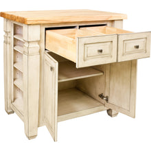 Load image into Gallery viewer, 34&quot; x 22&quot; x 34-1/4&quot; Kitchen Island Furniture w/ Not So White Finish - Kitchen Island Company