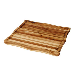 Acacia Hardwood Concave Cutting Board w/ Raised Walls Non Skid Feet 7995 - Kitchen Furniture Company