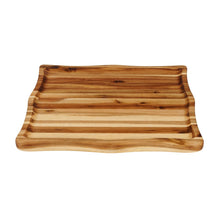 Load image into Gallery viewer, Acacia Hardwood Concave Cutting Board w/ Raised Walls Non Skid Feet 7995 - Kitchen Furniture Company