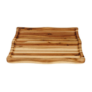 Acacia Hardwood Concave Cutting Board w/ Raised Walls Non Skid Feet 7995 - Kitchen Furniture Company