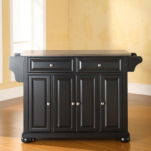 Crosley Kitchen Island Storage Adjustable Shelves Raised Panel Doors w/ Multiple Finishes - Kitchen Furniture Company