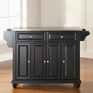 Crosley Kitchen Island Storage Adjustable Shelves Raised Panel Doors w/ Multiple Finishes - Kitchen Furniture Company