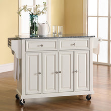 Load image into Gallery viewer, Crosley Furniture Rolling Kitchen Island with Grey Granite Top KF30003 - Kitchen Furniture Company