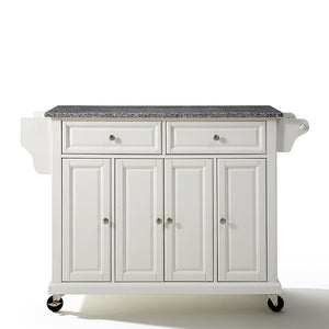 Crosley Furniture Rolling Kitchen Island with Grey Granite Top KF30003 - Kitchen Furniture Company