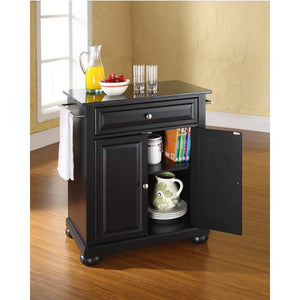 Crosley Furniture Cuisine Kitchen Island with Solid Black Granite Top - Kitchen Furniture Company