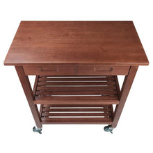 Load image into Gallery viewer, Mobile Kitchen Cart with Drop Leaf Walnut - Kitchen Furniture Company