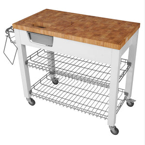 Professional Chef's Kitchen Work Station with Wire Shelves - Kitchen Furniture Company