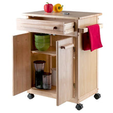 Load image into Gallery viewer, Mobile Kitchen Storage Cart w/ Natural Finish - Kitchen Furniture Company