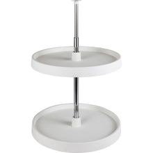 Load image into Gallery viewer, 18&quot; Diameter Round Plastic Lazy Susan Set with Twist and Lock Pole PLSR2318 - Kitchen Island Company