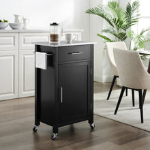 Load image into Gallery viewer, Black Savannah Stainless Steel Top Compact Kitchen Island/Cart - Kitchen Furniture Company